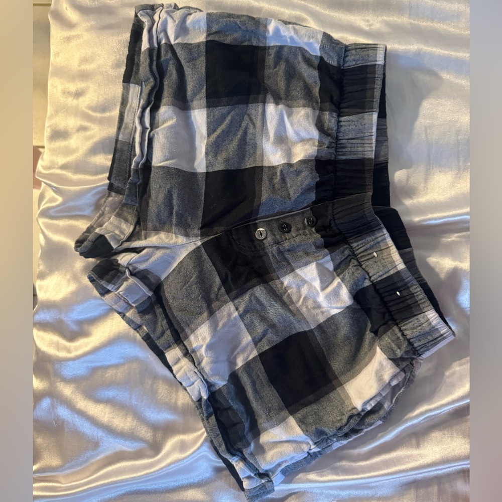 Target Black and White Plaid Pajama Shorts